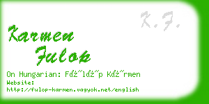 karmen fulop business card